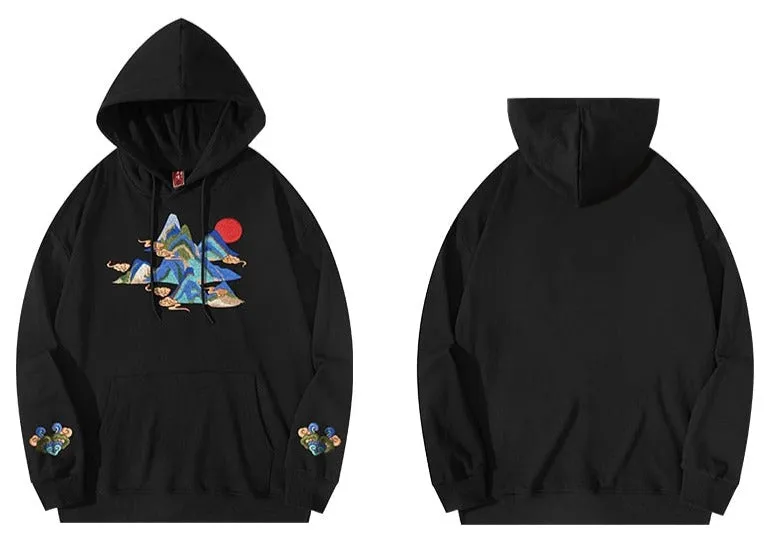 Unisex Embroidery Harajuku Casual Hoodies