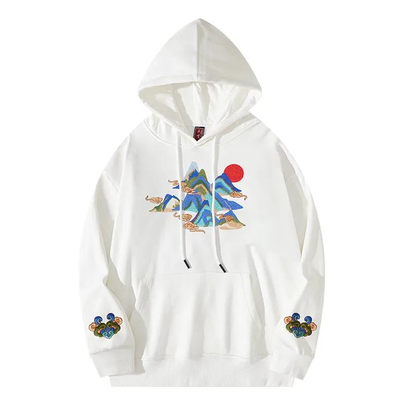 Unisex Embroidery Harajuku Casual Hoodies