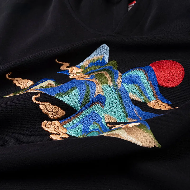Unisex Embroidery Harajuku Casual Hoodies