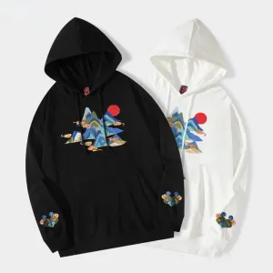 Unisex Embroidery Harajuku Casual Hoodies