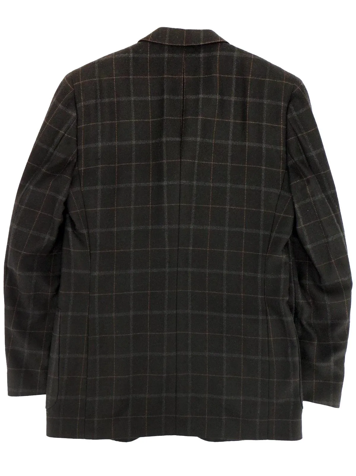 Vintage Black Check Wool Blazer Jacket