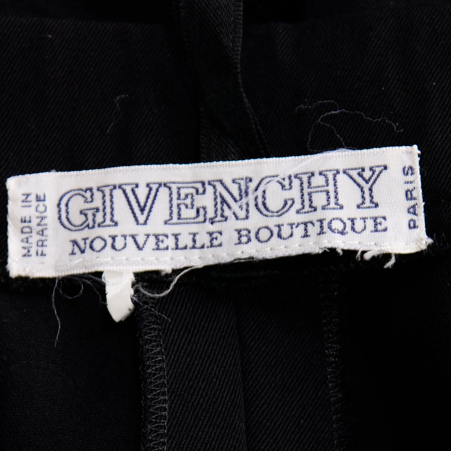 Vintage Givenchy Black High Waist Trousers With Gold Button Detail