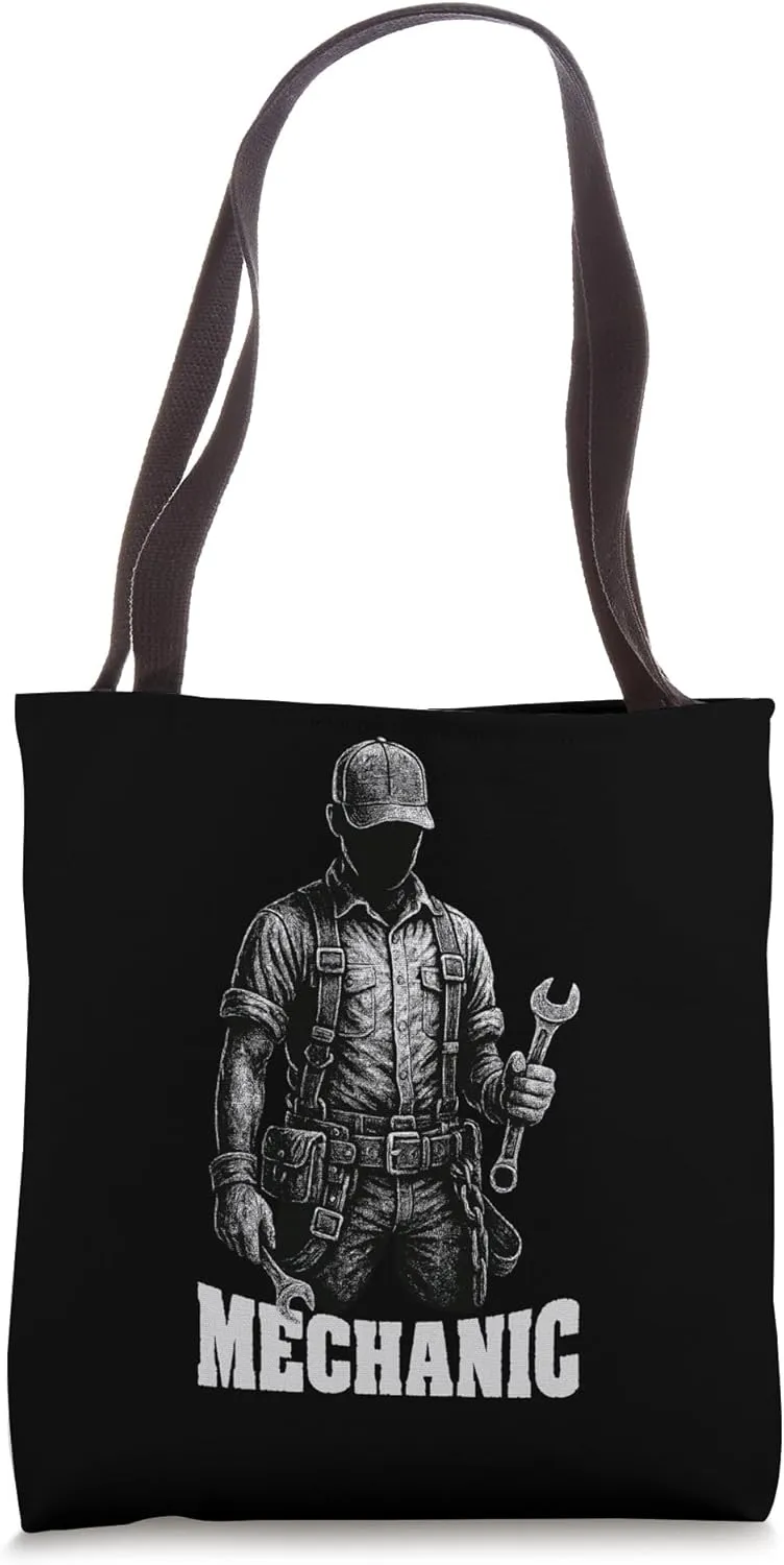Vintage Mechanic Aircraft and Car Mechanic Edgy Tote Bag