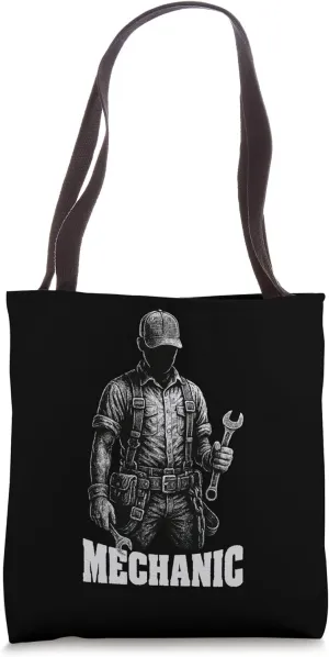 Vintage Mechanic Aircraft and Car Mechanic Edgy Tote Bag