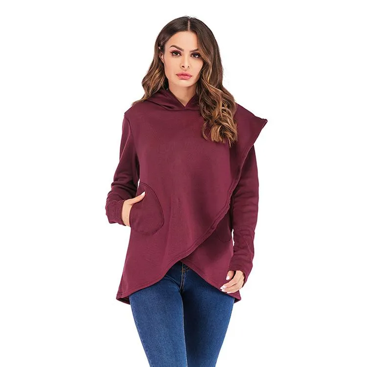 Women Hoodies Sweatshirts Autumn Winter Plus Size Long Sleeve Pocket Pullover Hoodie Female Casual Warm Hooded Sweatshirt
