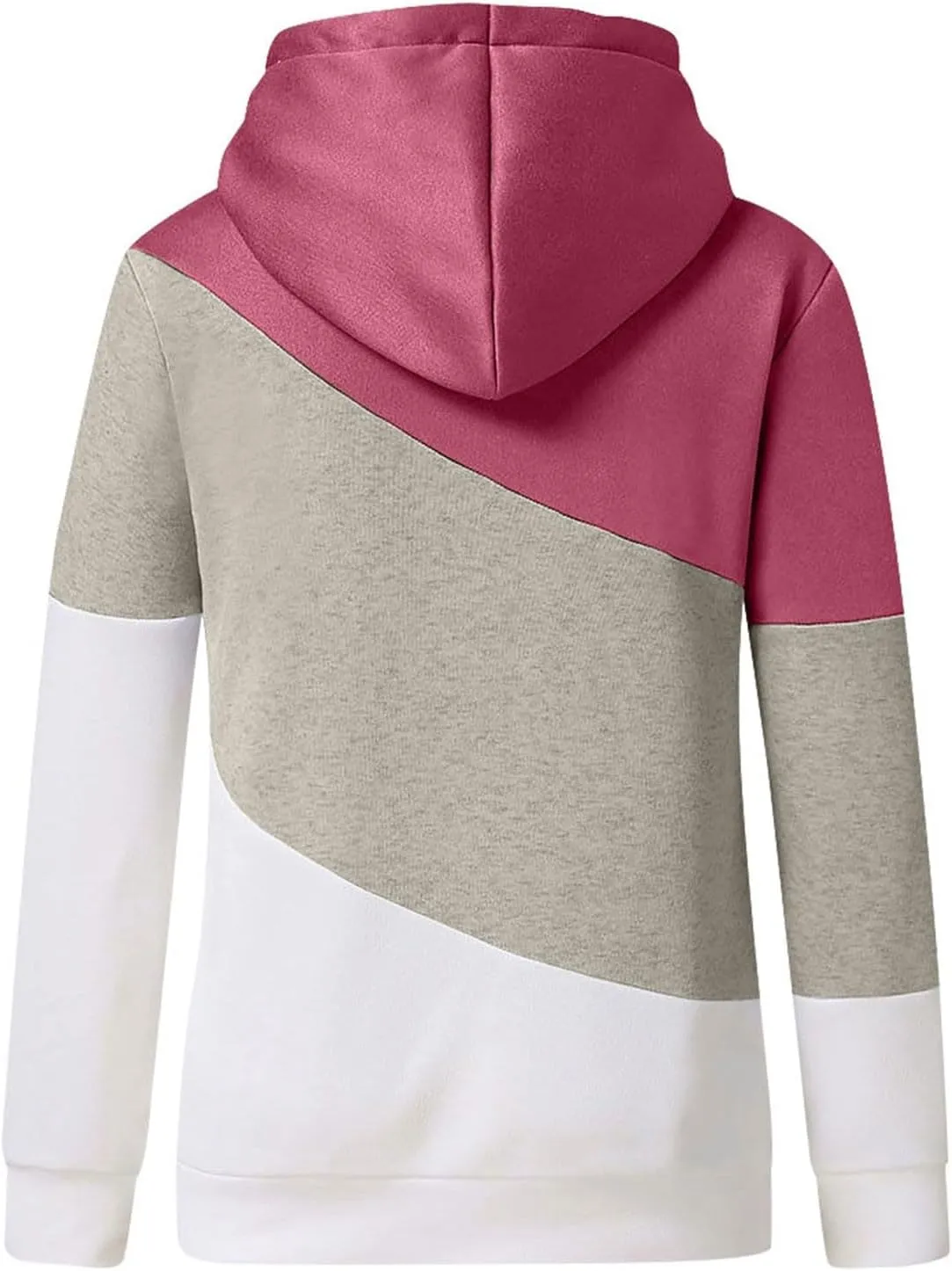 Womens Casual Hoodies Long Sleeve Solid Lightweight Tops Loose Sweatshirt Oversized Pullover Outfit with Pocket