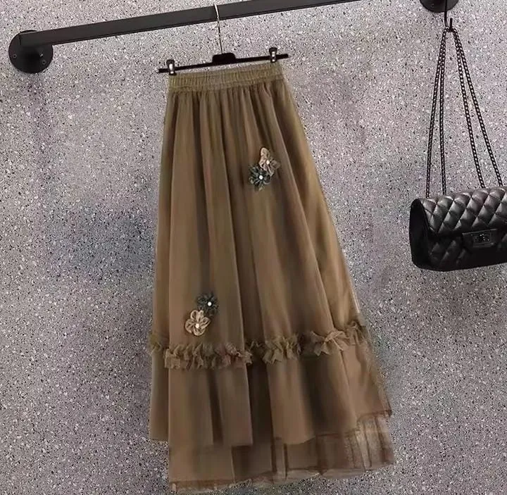 Women's Elegant High Waist Skirt    B72555