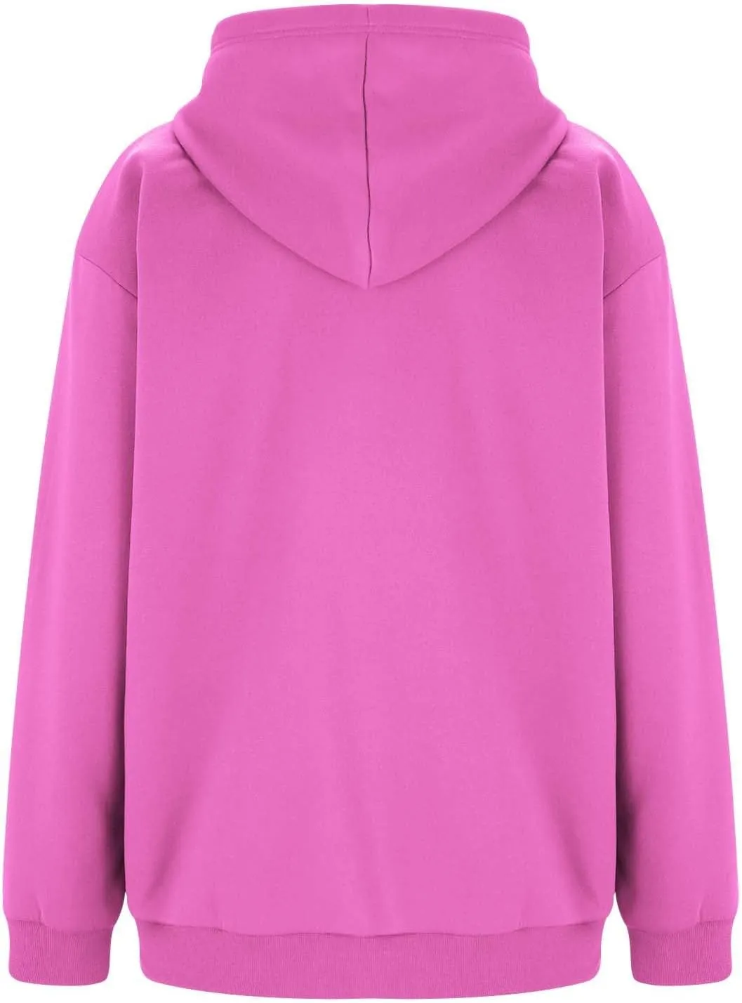 Women's Full Zip Up Sweatshirt Oversized Hooded Jacket Trendy Fleece Lined Hoodies Lightweight Gym Coats with Pockets