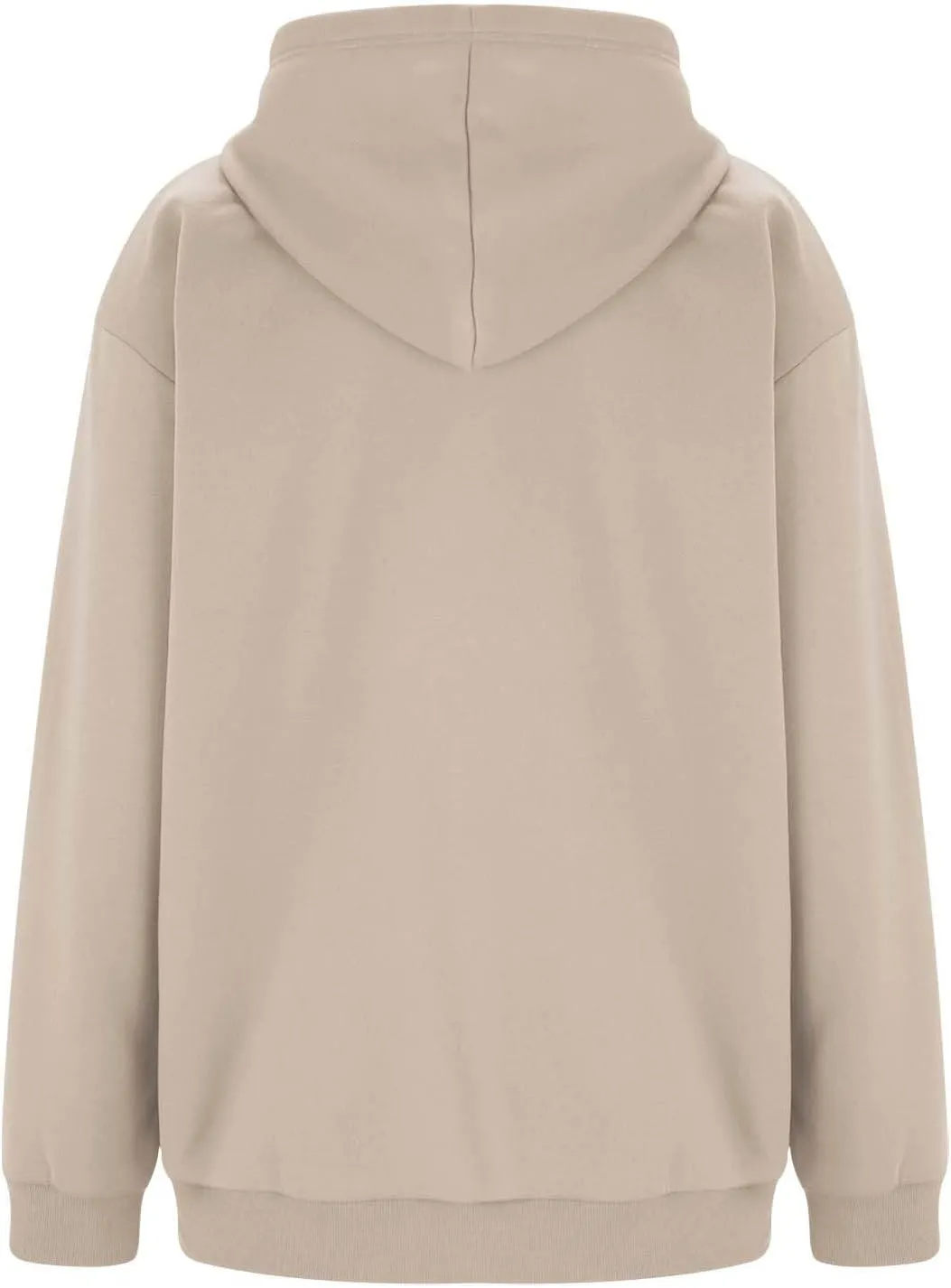 Women's Full Zip Up Sweatshirt Oversized Hooded Jacket Trendy Fleece Lined Hoodies Lightweight Gym Coats with Pockets
