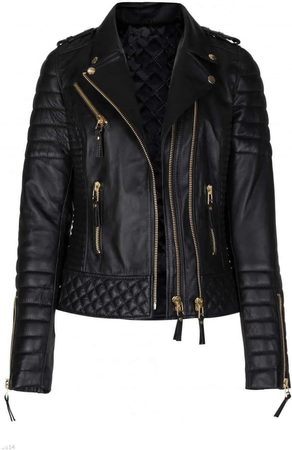WOMEN'S LEATHER JACKET Bomber Motorcycle Biker Real Lambskin Leather Jacket for Womens