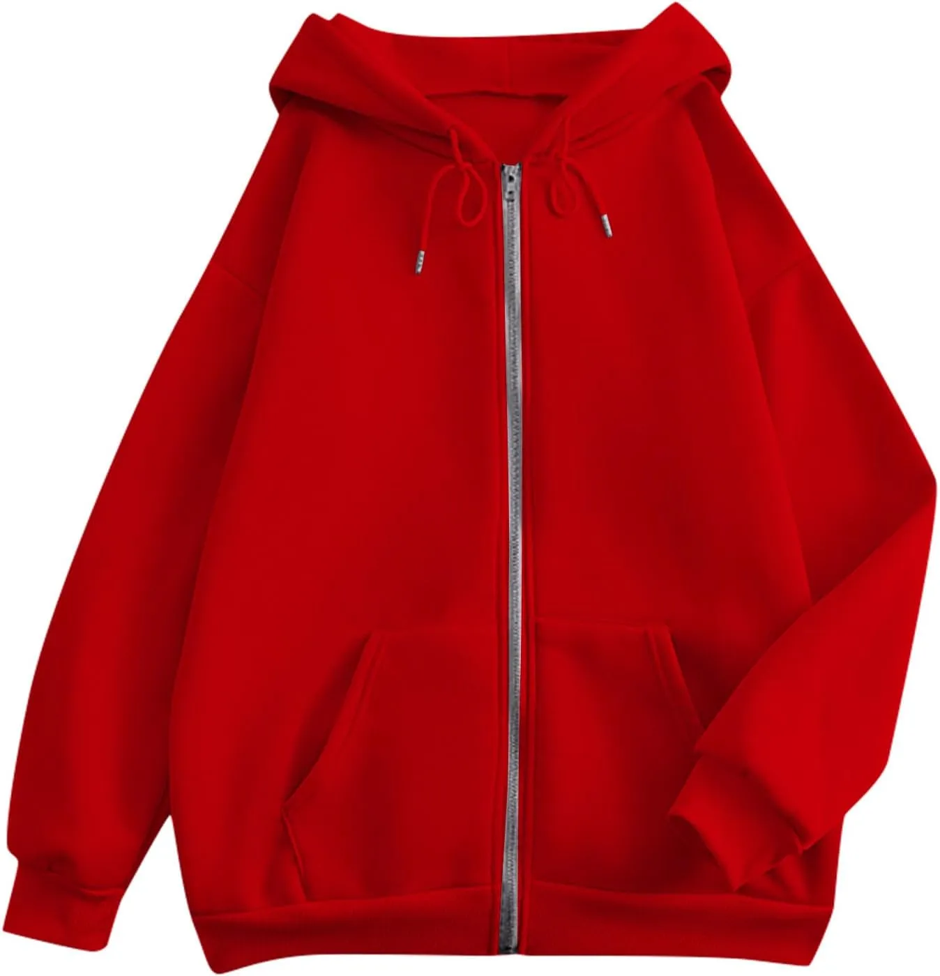 Women's Lightweight Hoodie Zip Up Hoodie Women solid Color Long Sleeve Casual Cozy Clothes with Pockets Fall Coat