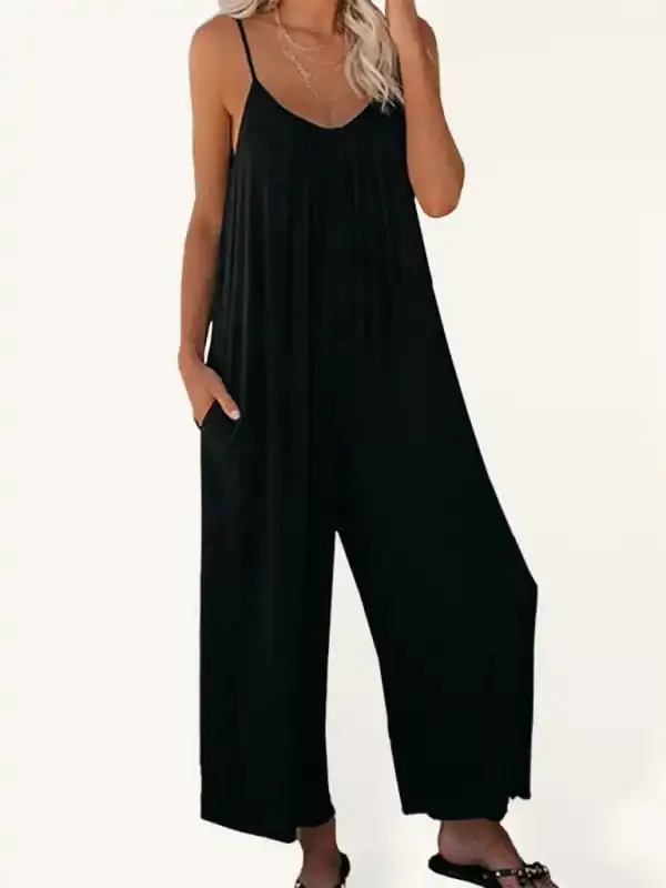 Women’s Solid Color Hot Short Jumpsuit