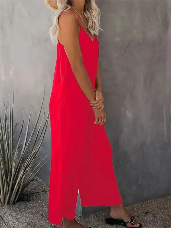 Women’s Solid Color Hot Short Jumpsuit