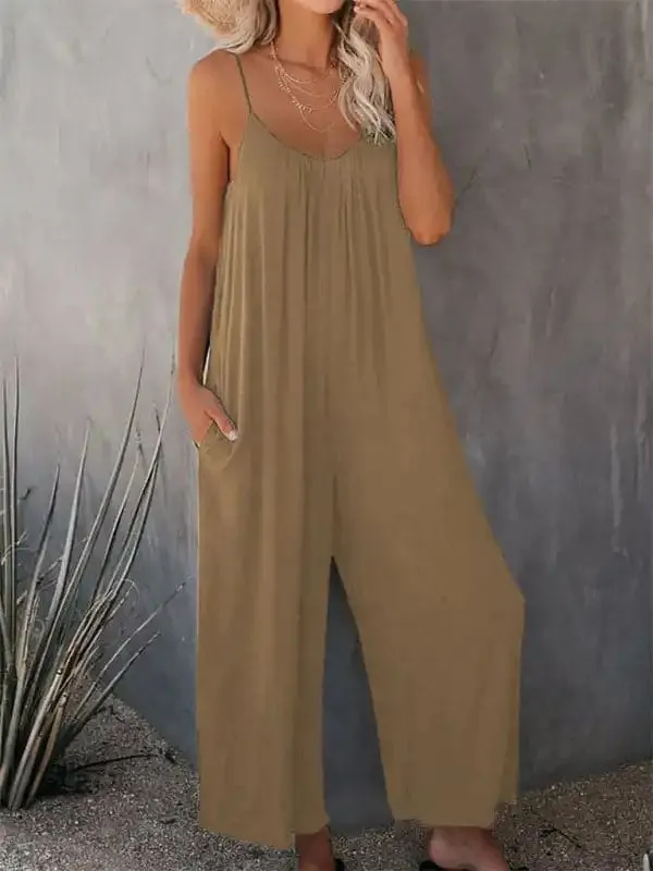 Women’s Solid Color Hot Short Jumpsuit