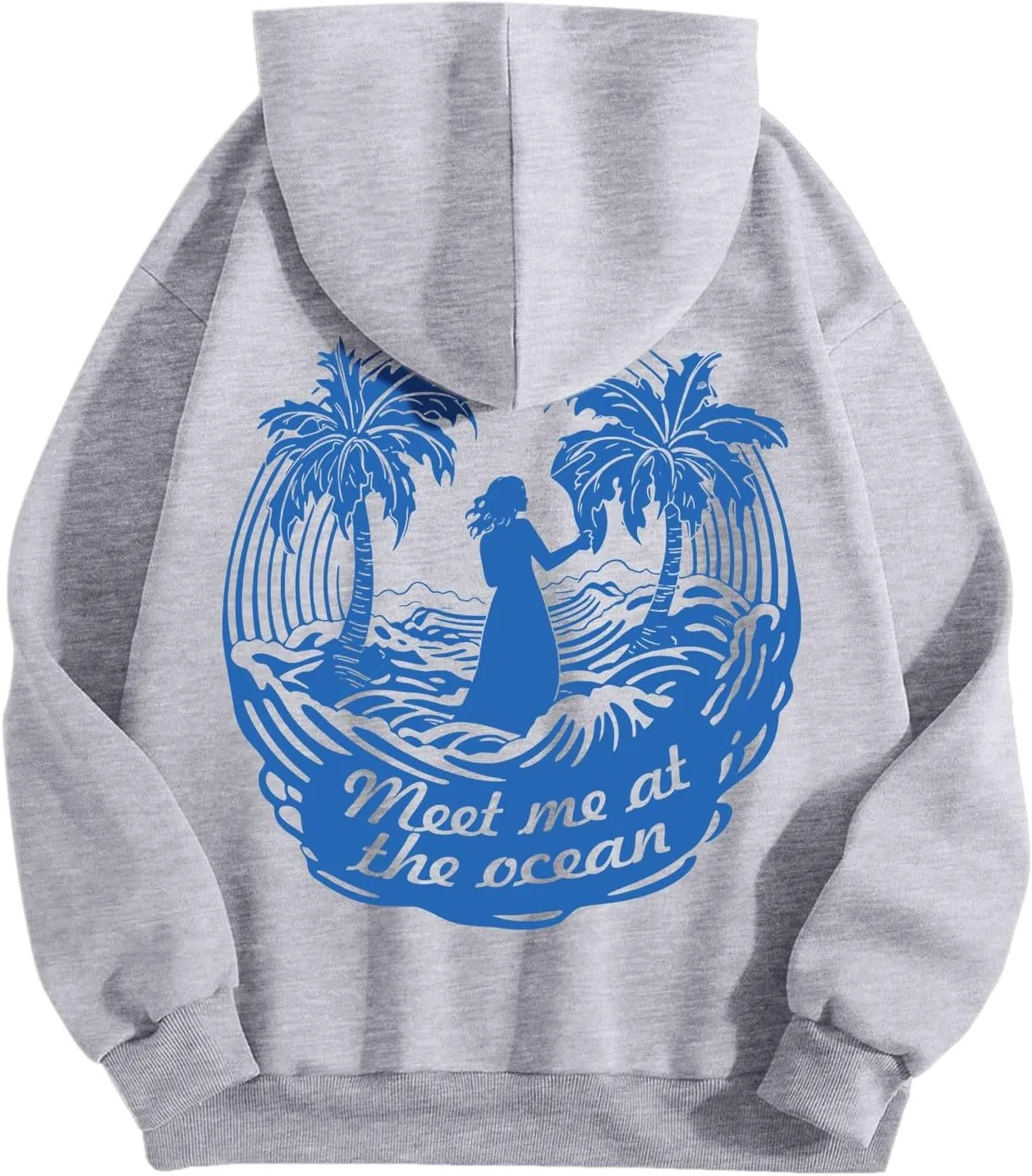 Womens Sweatshirt Pink Graphic Plam Print Puff Hoodie Casual Long Sleeve Pullover Shirts Teen Girls Y2K Fall Outfits