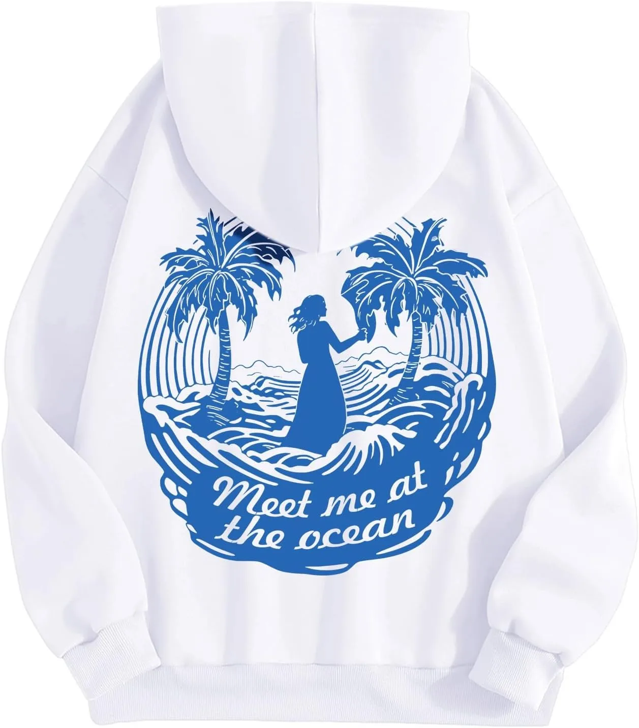 Womens Sweatshirt Pink Graphic Plam Print Puff Hoodie Casual Long Sleeve Pullover Shirts Teen Girls Y2K Fall Outfits