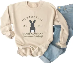 Ykomow Happy Easter Sweatshirt Women Long Sleeve Cute Bunny Rabbit Graphic Tees Pullover